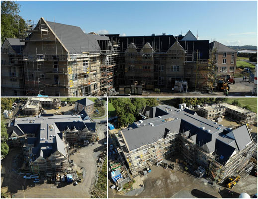 Progression drone shots of the Oakham Nursing Home project (Section 1)